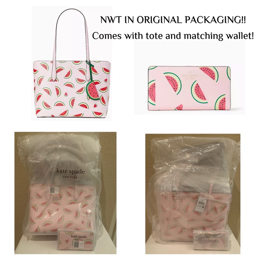 ♠️Kate Spade Marlee 🍉Watermelon🍉 Party Tote with matching wallet